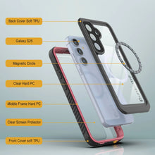Load image into Gallery viewer, Funda impermeable para Galaxy S25, Punkcase [Extreme Mag Series] Armor Cover con protector de pantalla incorporado [rosa]
