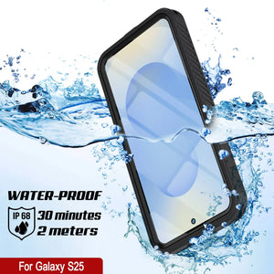 Funda impermeable para Galaxy S25, Punkcase [Extreme Mag Series] Armor Cover con protector de pantalla incorporado [Negro]