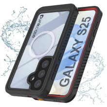 Load image into Gallery viewer, Funda impermeable para Galaxy S25, Punkcase [Extreme Mag Series] Armor Cover con protector de pantalla incorporado [Rojo]
