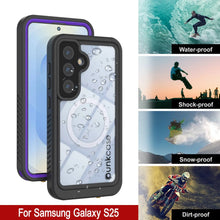 Load image into Gallery viewer, Funda impermeable para Galaxy S25, Punkcase [Extreme Mag Series] Armor Cover con protector de pantalla incorporado [morado]
