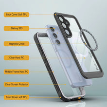 Load image into Gallery viewer, Funda impermeable para Galaxy S25, Punkcase [Extreme Mag Series] Armor Cover con protector de pantalla incorporado [blanco]
