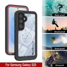 Load image into Gallery viewer, Funda impermeable para Galaxy S25, Punkcase [Extreme Mag Series] Armor Cover con protector de pantalla incorporado [rosa]
