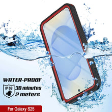 Load image into Gallery viewer, Funda impermeable para Galaxy S25, Punkcase [Extreme Mag Series] Armor Cover con protector de pantalla incorporado [Rojo]
