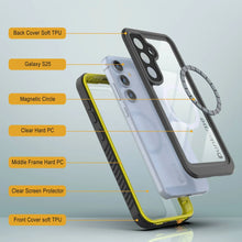 Load image into Gallery viewer, Funda impermeable para Galaxy S25, Punkcase [Extreme Mag Series] Armor Cover con protector de pantalla incorporado [amarillo]
