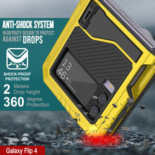 Load image into Gallery viewer, Funda de metal Galaxy Z Flip4, cubierta de armadura resistente de grado militar, cuerpo completo duro [neón].
