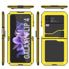 Load image into Gallery viewer, Funda de metal Galaxy Z Flip4, cubierta de armadura resistente de grado militar, cuerpo completo duro [neón].
