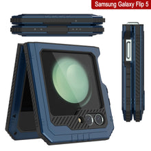 Cargar imagen en el visor de la galería, Estuche de metal Galaxy Z Flip5, cubierta resistente de grado militar para todo el cuerpo [azul]

