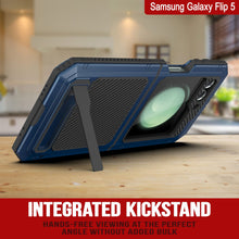 Cargar imagen en el visor de la galería, Estuche de metal Galaxy Z Flip5, cubierta resistente de grado militar para todo el cuerpo [azul]
