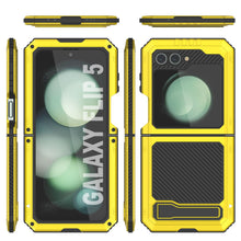 Load image into Gallery viewer, Carcasa Metálica Galaxy Z Flip5, Cubierta de Armadura de Grado Militar Resistente, Cuerpo Completo Duro [Neón]
