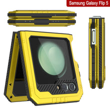 Load image into Gallery viewer, Carcasa Metálica Galaxy Z Flip5, Cubierta de Armadura de Grado Militar Resistente, Cuerpo Completo Duro [Neón]
