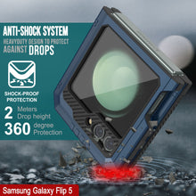 Cargar imagen en el visor de la galería, Estuche de metal Galaxy Z Flip5, cubierta resistente de grado militar para todo el cuerpo [azul]
