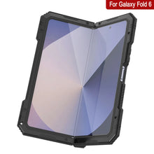 Load image into Gallery viewer, Funda de metal para Galaxy Z Fold6, carcasa de armadura de grado militar resistente, carcasa rígida de cuerpo completo [negra]
