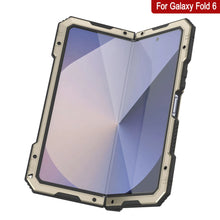 Load image into Gallery viewer, Funda de metal para Galaxy Z Fold6, carcasa de armadura de grado militar resistente, carcasa rígida de cuerpo completo [dorada]
