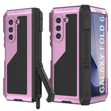 Cargar imagen en el visor de la galería, Funda de metal para Galaxy Z Fold6, carcasa de armadura de grado militar resistente, carcasa rígida de cuerpo completo [rosa]
