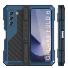Cargar imagen en el visor de la galería, Funda de metal para Galaxy Z Fold6, carcasa de armadura de grado militar resistente, carcasa rígida de cuerpo completo [azul]
