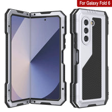 Load image into Gallery viewer, Funda de metal para Galaxy Z Fold6, carcasa de armadura de grado militar resistente, carcasa rígida de cuerpo completo [blanca]
