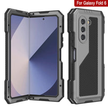 Load image into Gallery viewer, Funda de metal para Galaxy Z Fold6, carcasa de armadura de grado militar resistente, carcasa rígida de cuerpo completo [plateada]
