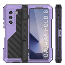 Cargar imagen en el visor de la galería, Funda de metal para Galaxy Z Fold6, carcasa de armadura de grado militar resistente, carcasa rígida de cuerpo completo [morado]
