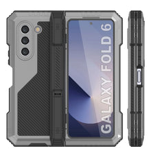 Load image into Gallery viewer, Funda de metal para Galaxy Z Fold6, carcasa de armadura de grado militar resistente, carcasa rígida de cuerpo completo [plateada]
