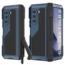 Cargar imagen en el visor de la galería, Funda de metal para Galaxy Z Fold6, carcasa de armadura de grado militar resistente, carcasa rígida de cuerpo completo [azul]
