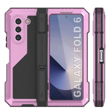 Cargar imagen en el visor de la galería, Funda de metal para Galaxy Z Fold6, carcasa de armadura de grado militar resistente, carcasa rígida de cuerpo completo [rosa]
