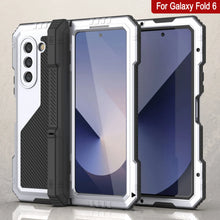 Load image into Gallery viewer, Funda de metal para Galaxy Z Fold6, carcasa de armadura de grado militar resistente, carcasa rígida de cuerpo completo [blanca]
