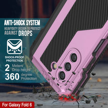 Cargar imagen en el visor de la galería, Funda de metal para Galaxy Z Fold6, carcasa de armadura de grado militar resistente, carcasa rígida de cuerpo completo [rosa]
