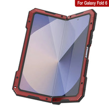 Load image into Gallery viewer, Funda de metal para Galaxy Z Fold6, carcasa de armadura de grado militar resistente, carcasa rígida de cuerpo completo [roja]
