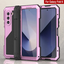 Cargar imagen en el visor de la galería, Funda de metal para Galaxy Z Fold6, carcasa de armadura de grado militar resistente, carcasa rígida de cuerpo completo [rosa]
