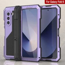 Cargar imagen en el visor de la galería, Funda de metal para Galaxy Z Fold6, carcasa de armadura de grado militar resistente, carcasa rígida de cuerpo completo [morado]

