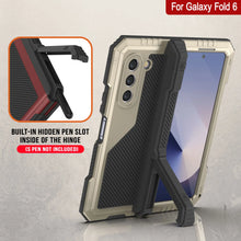 Load image into Gallery viewer, Funda de metal para Galaxy Z Fold6, carcasa de armadura de grado militar resistente, carcasa rígida de cuerpo completo [dorada]
