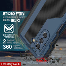 Cargar imagen en el visor de la galería, Funda de metal para Galaxy Z Fold6, carcasa de armadura de grado militar resistente, carcasa rígida de cuerpo completo [azul]
