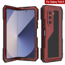 Load image into Gallery viewer, Funda de metal para Galaxy Z Fold6, carcasa de armadura de grado militar resistente, carcasa rígida de cuerpo completo [roja]
