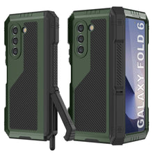 Cargar imagen en el visor de la galería, Funda de metal para Galaxy Z Fold6, carcasa de armadura de grado militar resistente, carcasa rígida de cuerpo completo [verde oscuro]
