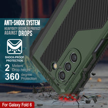Cargar imagen en el visor de la galería, Funda de metal para Galaxy Z Fold6, carcasa de armadura de grado militar resistente, carcasa rígida de cuerpo completo [verde oscuro]
