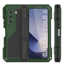 Cargar imagen en el visor de la galería, Funda de metal para Galaxy Z Fold6, carcasa de armadura de grado militar resistente, carcasa rígida de cuerpo completo [verde oscuro]
