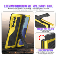 Cargar imagen en el visor de la galería, Case de metal Galaxy Z Fold7, cubierta de armadura de grado militar de servicio pesado cuerpo duro [neón]
