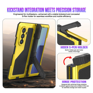 Case de metal Galaxy Z Fold7, cubierta de armadura de grado militar de servicio pesado cuerpo duro [neón]