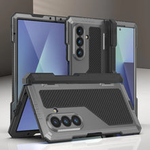Cargar imagen en el visor de la galería, Case de metal Galaxy Z Fold7, cubierta de armadura de grado militar de servicio pesado cuerpo duro [plata]
