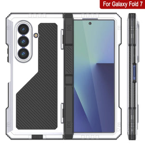 Case de metal Galaxy Z Fold7, cubierta de armadura de grado militar de servicio pesado cuerpo duro [blanco]