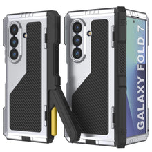 Cargar imagen en el visor de la galería, Case de metal Galaxy Z Fold7, cubierta de armadura de grado militar de servicio pesado cuerpo duro [blanco]
