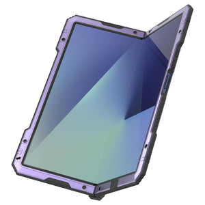 Case de metal Galaxy Z Fold7, cubierta de armadura de grado militar de servicio pesado cuerpo duro [púrpura]