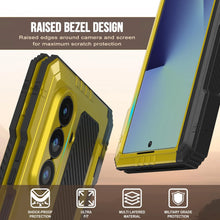 Cargar imagen en el visor de la galería, Case de metal Galaxy Z Fold7, cubierta de armadura de grado militar de servicio pesado cuerpo duro [neón]
