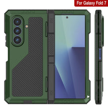Cargar imagen en el visor de la galería, Case de metal Galaxy Z Fold7, cubierta de armadura de grado militar de servicio pesado Cuerpo completo duro [verde oscuro]

