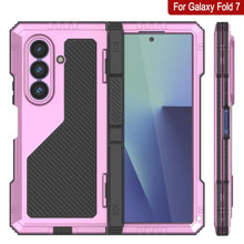 Cargar imagen en el visor de la galería, Case de metal Galaxy Z Fold7, cubierta de armadura de grado militar de servicio pesado cuerpo duro [rosa]
