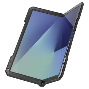 Case de metal Galaxy Z Fold7, cubierta de armadura de grado militar de servicio pesado cuerpo duro [negro]