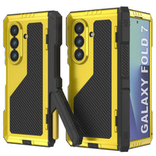 Cargar imagen en el visor de la galería, Case de metal Galaxy Z Fold7, cubierta de armadura de grado militar de servicio pesado cuerpo duro [neón]
