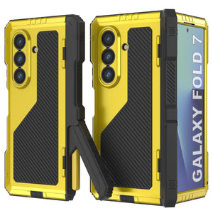 Case de metal Galaxy Z Fold7, cubierta de armadura de grado militar de servicio pesado cuerpo duro [neón]