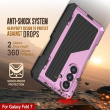 Cargar imagen en el visor de la galería, Case de metal Galaxy Z Fold7, cubierta de armadura de grado militar de servicio pesado cuerpo duro [rosa]
