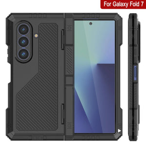 Case de metal Galaxy Z Fold7, cubierta de armadura de grado militar de servicio pesado cuerpo duro [negro]